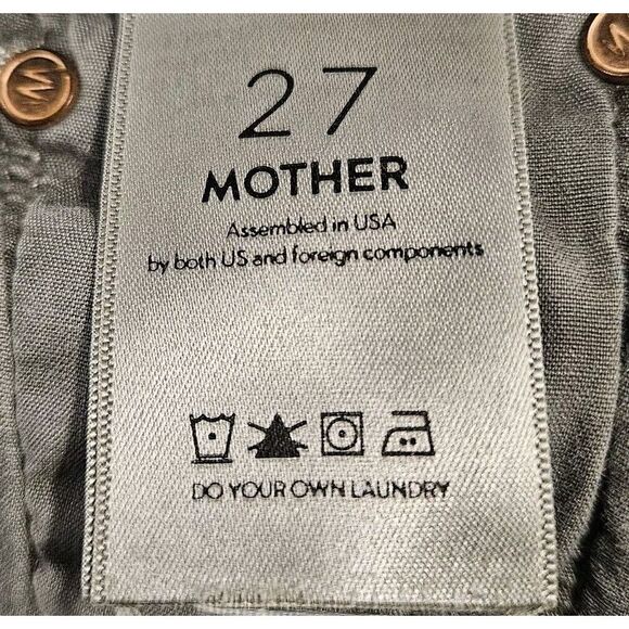 Mother High Waisted Looker Ankle Fray Size 27 Gray Finders Keepers - Picture 9 of 12